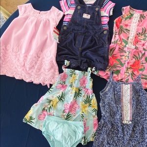 Bundle of girls size 12 months summer clothes
